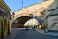 Kampa Island, view of famous medieval Charles Bridge, Prague, Czech Republic Royalty Free Stock Photo