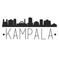 Kampala Uganda. City Skyline. Silhouette City. Design Vector. Famous Monuments.