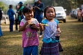 KAMPHAENGPHET, THAILAND - January 08, 2014 All ethnic group in Thailand very poor but has beautiful culture, These Children`s