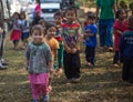 KAMPHAENGPHET, THAILAND - January 08, 2014 All ethnic group in Thailand very poor but has beautiful culture, These Children`s