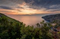 Kampi, the place for the most beautiful sunset in Zakynthos island. Summer time sunset in Zante