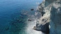 Kampia beach on Santorini island in the Cyclades in Greece aerial view