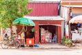 Facade of the store in the village in Cambodia