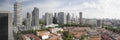 Kampong Glam in Singapore Aerial View Panorama