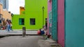 Colorful walls and strollers in Kampong Glam, Singapore