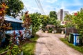 Kampong Lorong Buangkok, last surviving kampong, is a village located in Buangkok in Hougang, Singapore. Royalty Free Stock Photo