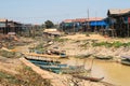 Kampong Phluk floating village, Tonle Sap lake, Siem Reap, Cambodia Royalty Free Stock Photo