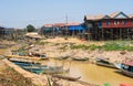 Kampong Phluk floating village, Tonle Sap lake, Siem Reap, Cambodia Royalty Free Stock Photo