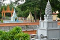 Kampong Tralach; Kingdom of Cambodia - august 21 2018 : Wat Kampong Tralach Leu pagoda site
