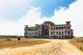 Kampot, Cambodia - January 27, 2015: Abandoned hotel 'Bokor Palace' in Ghost town Bokor Hill station near the town of Kampot. Ca Royalty Free Stock Photo