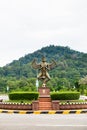 Image of Shiva God in Cambodia. Street roundabout.