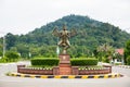 Image of Shiva God in Cambodia. Street roundabout.