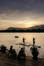 Kampot river view cambodia with SUP stand up paddle boarding