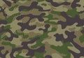 Camouflage seamless pattern. Trendy style camo, repeat print. Vector illustration. Khaki texture