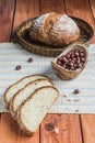 Kamut and hazelnuts bread Royalty Free Stock Photo