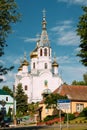 Kamyenyets, Brest Region, Belarus. St Simeon`s Orthodox Church In Sunny Summer Day In Kamenets