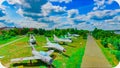 Kamyshin air Museum in the open air, aircraft of the army of the USSR, in the eternal Parking lot, rare specimens, and a helicopte