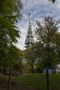 The Kamzik TV Tower. (Veza). 196-metre tall transmission tower with a public observation deck. Bratislava. Slovakia