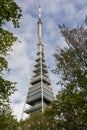 The Kamzik TV Tower. (Veza). 196-metre tall transmission tower with a public observation deck. Bratislava. Slovakia