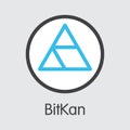 KAN - Bitkan. The Icon of Crypto Currency or Market Emblem.