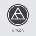 KAN - Bitkan. The Logo of Coin or Market Emblem.