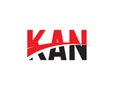 KAN Letter Initial Logo Design Vector Illustration