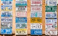 KANAB, UTAH, USA - MAY 25, 2015: License Plates Collage in public place on a street in Kanab Utah USA Royalty Free Stock Photo