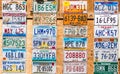 KANAB, UTAH, USA - MAY 25, 2015: License Plates Collage in public place on a street in Kanab Utah USA Royalty Free Stock Photo