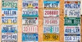 KANAB, UTAH, USA - MAY 25, 2015: License Plates Collage in public place on a street in Kanab Utah USA