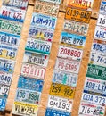 KANAB, UTAH, USA - MAY 25, 2015: License Plates Collage in public place on a street in Kanab Utah USA Royalty Free Stock Photo