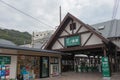 Enoshima Station in Fujisawa, Kanagawa, Japan. The station is operated by Enoshima Electric Royalty Free Stock Photo