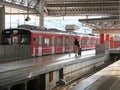 Kanagawa,Japan-October 2, 2020: A train for Hakone Yumoto departing from Odawara station