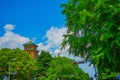 Kanagawa Prefectural Office and fresh green