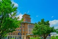 Kanagawa Prefectural Office and fresh green