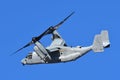 US Marine Corps Bell Boeing MV-22B Osprey tiltrotor military transport aircraft.