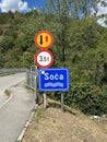 Soca river sign