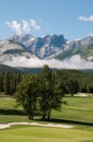 Kananaskis Golf Course prior to the flood, Kananaskis, Alberta, Canada - August 12th, 2011 Royalty Free Stock Photo