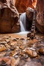 Kanarra creek slot canyon in Zion national park, Utah