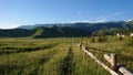 Beautiful scenery along the Kanas region in Xinjiang Royalty Free Stock Photo