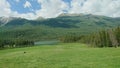 Beautiful scenery along the Kanas region in Xinjiang Royalty Free Stock Photo