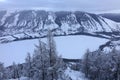 Kanas Lake in winter Royalty Free Stock Photo