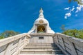 Kanazawa Bussyaritou buddhist temple. Indian Stupa donated by prime minister Sri Pandit Jawaharlal Nehru, containing a golden stat