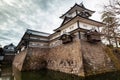 Kanazawa Castle over a dramatic sky on the Hashizume-mon Tsuzuki Yagura watchtower, Kanazawa, Ishikawa prefecture, Japan