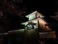 Kanazawa City, JAPAN - April 9, 2014: Kanazawa Castle at night