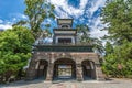 Oyama Jinja Shinto Shrine Main gate. Japan`s Important Cultural Asset