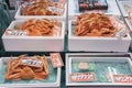 Fresh crab selling at Ohmicho Ichiba Fish Market in Kanazawa, Japan