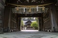 Kanazawa - Japan, June 9, 2017: Gate to the Oyama jinja Shrine d