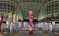 Detail of the roof Drum Gate - Tsuzumi-mon at the Kanazawa train station, Japan