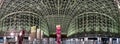 Panoramic view of the roof Drum Gate - Tsuzumi-mon at the Kanazawa train station, Japan