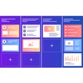 Kanban icon vector project scrum board isolated